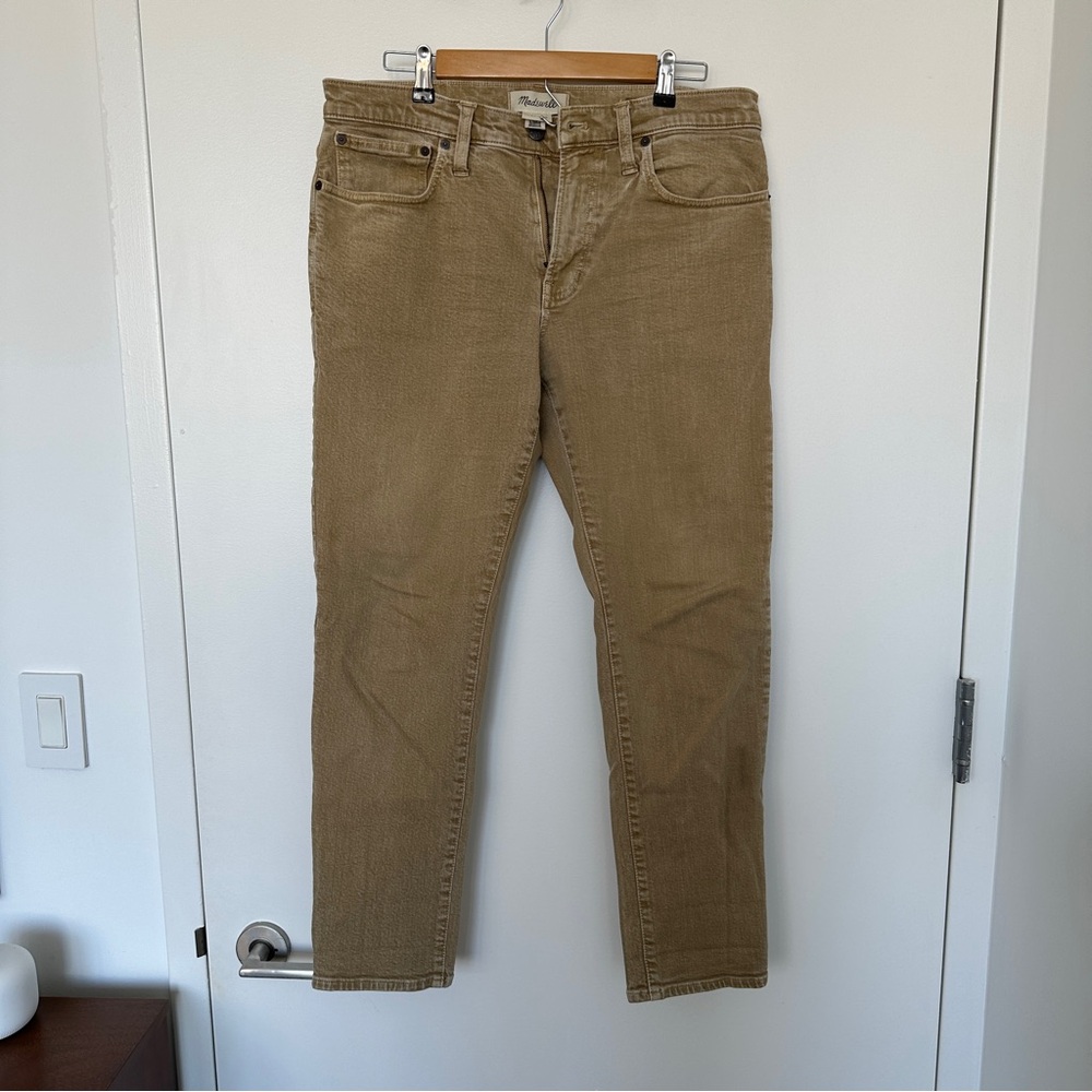 Madewell Khaki Denim in Athletic Slim 34 x 30